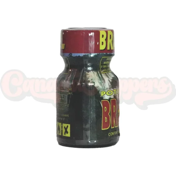 brazil-potion-9-10ml-04 Close-up of Brazil Potion #9 10ml label detail – Canada Poppers