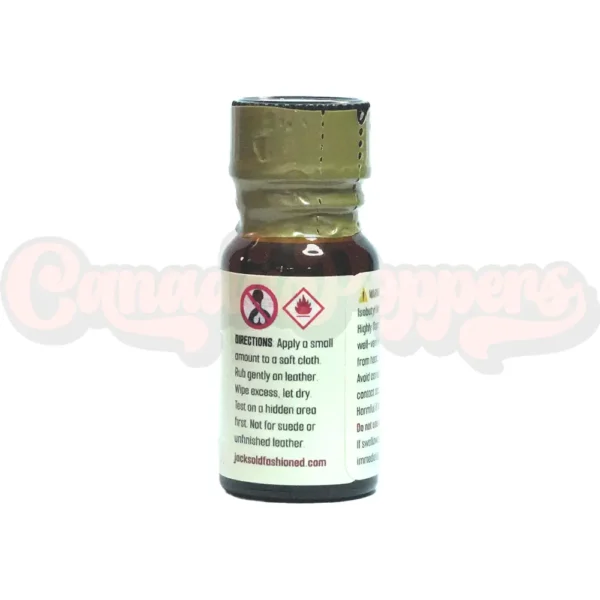 jacks-old-fashioned-leather-cleaner-10ml-02 Jack's Old-Fashioned 10ml side view showing retro white label and gold cap