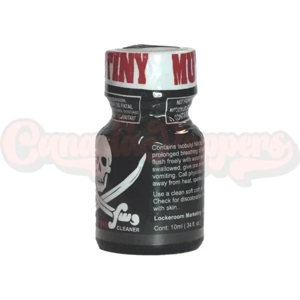 mutiny-10ml-03 Mutiny leather cleaner 10ml side view with red Mutiny cap branding